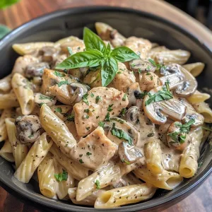 Kremalı Mantarlı Penne